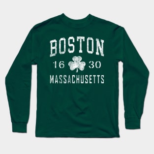 BOSTON MASSACHUSETTS 1630 IRISH SHAMROCK ST PATRICKS DAY Long Sleeve T-Shirt